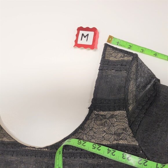 BLACK And Gold Coppery Lace Dress- Size M - Picture 7 of 11